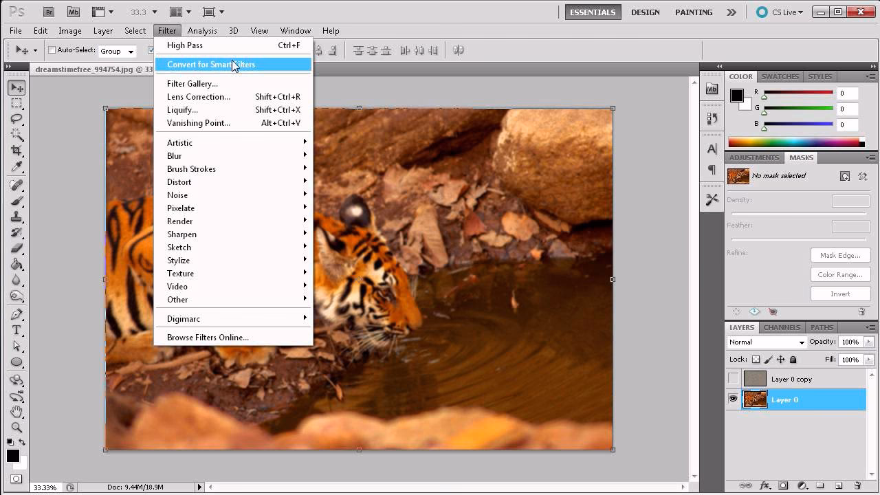 How to use focus in Photoshop?