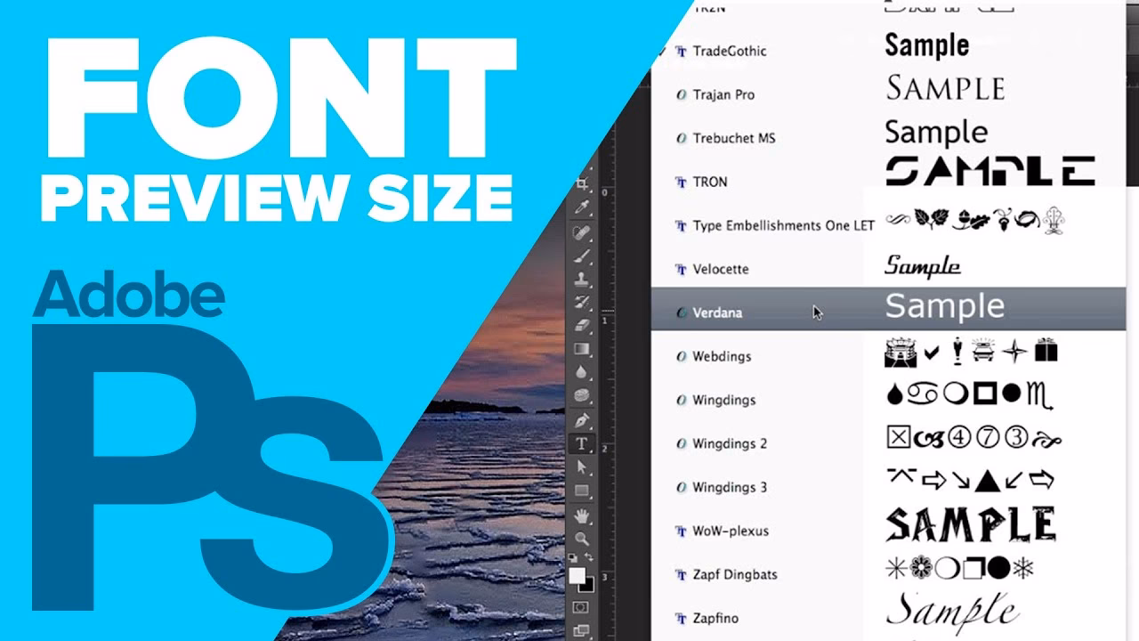 How to check font type in Photoshop?