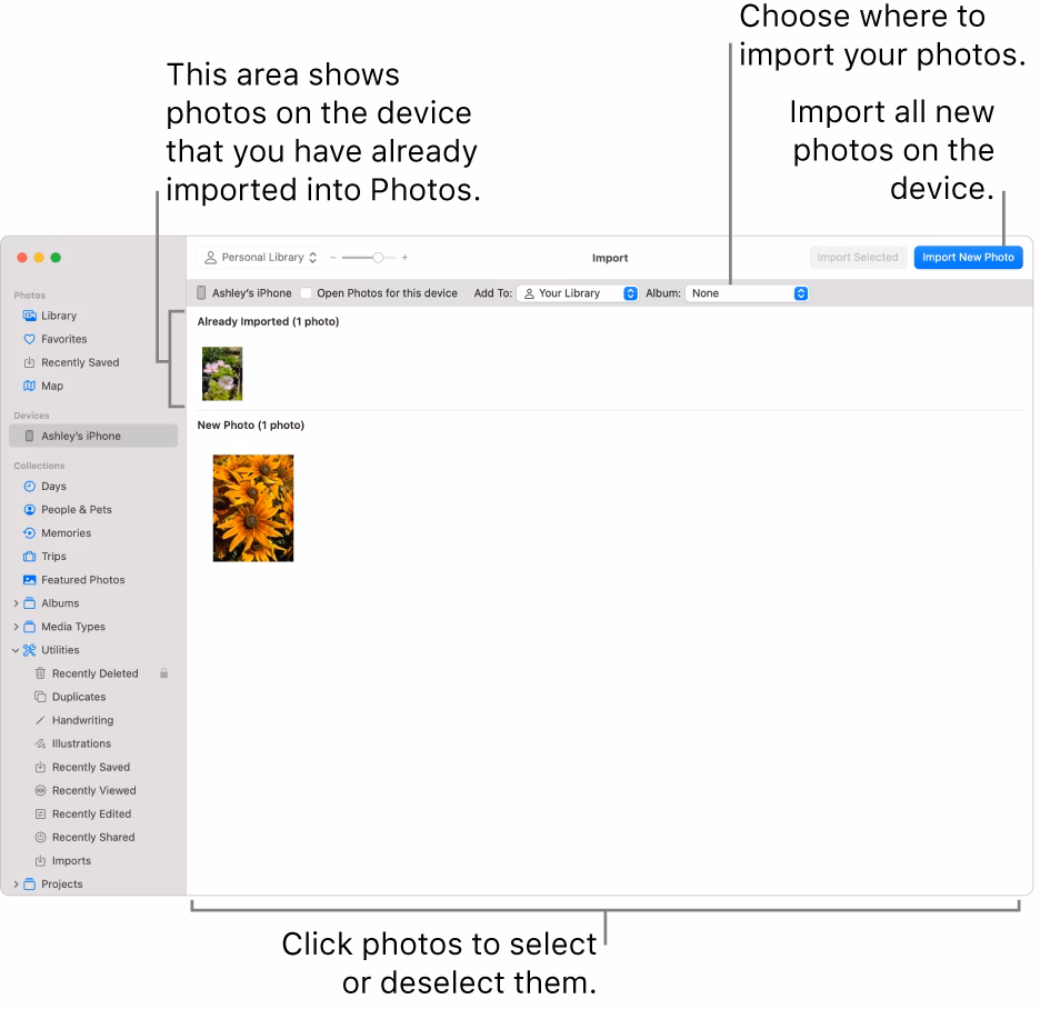 Hvordan importerer man billeder fra iPhone til pc?