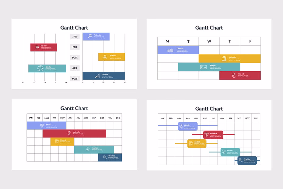 What can I use to draw a Gantt chart?