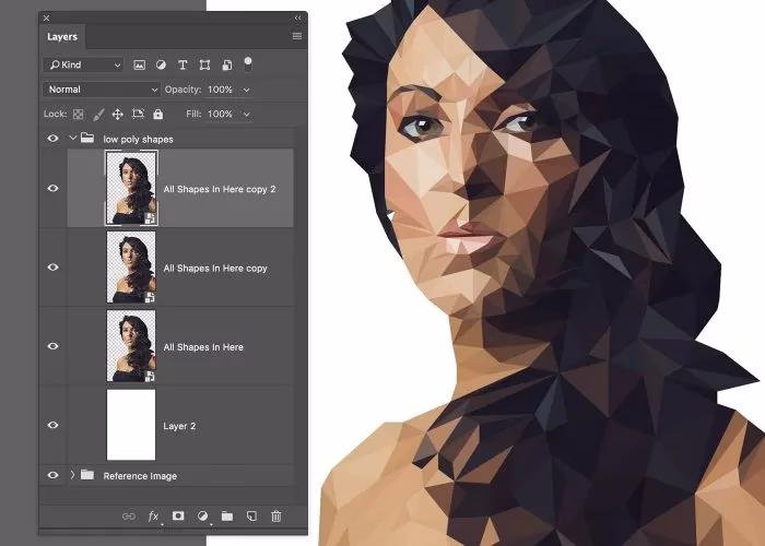 What is geometric selection in Photoshop?
