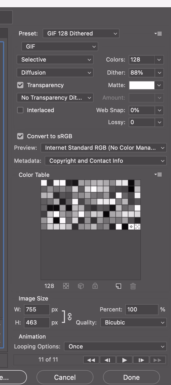 Why won't my saved GIFs play?
