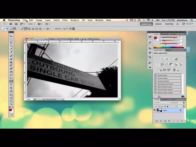 How to convert GIF to jpg in Photoshop?