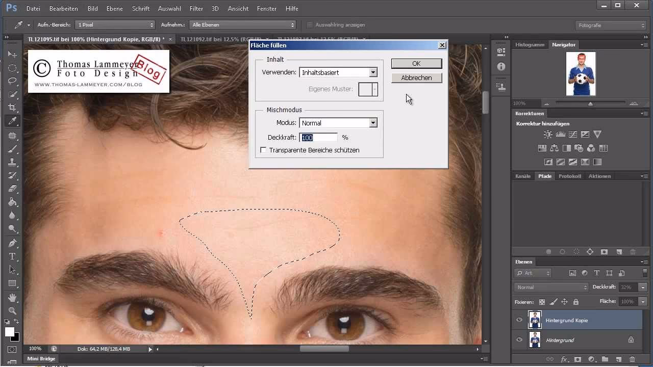 Wie entferne ich in Photoshop Glanz von der Haut?