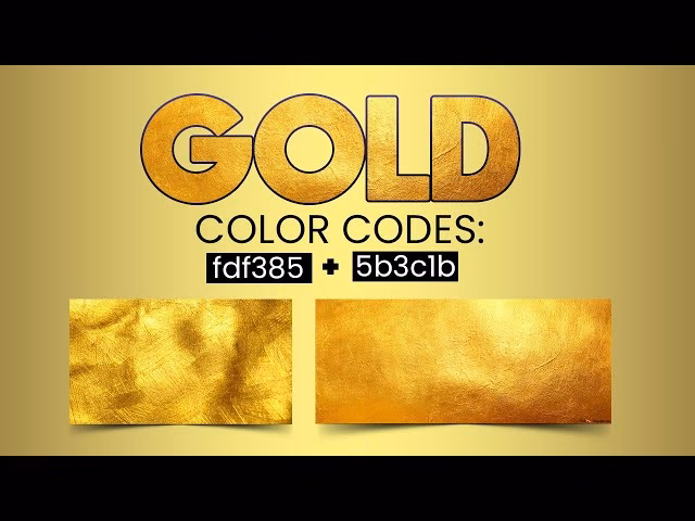 What is the color code for metallic gold?