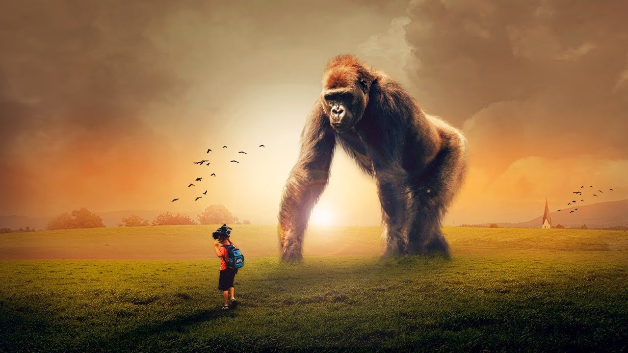 What color is gorilla's skin?