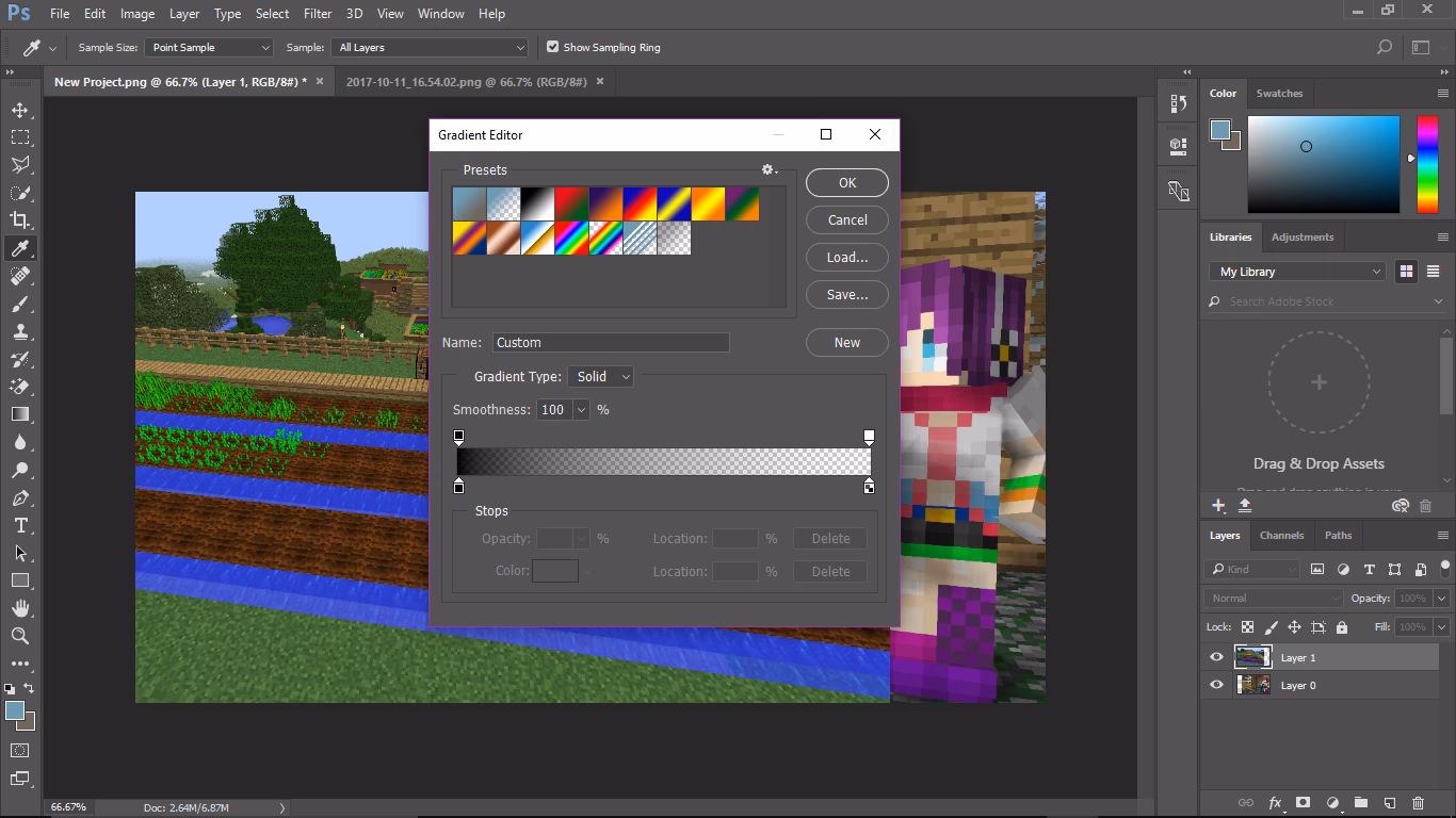 Why is my gradient tool not showing in Photoshop?
