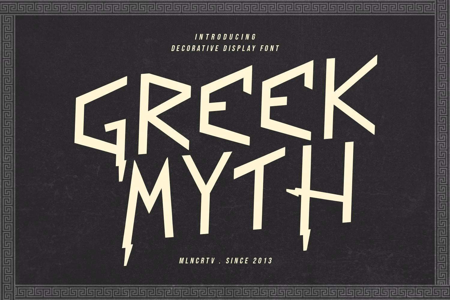 What is the font that looks Greek?