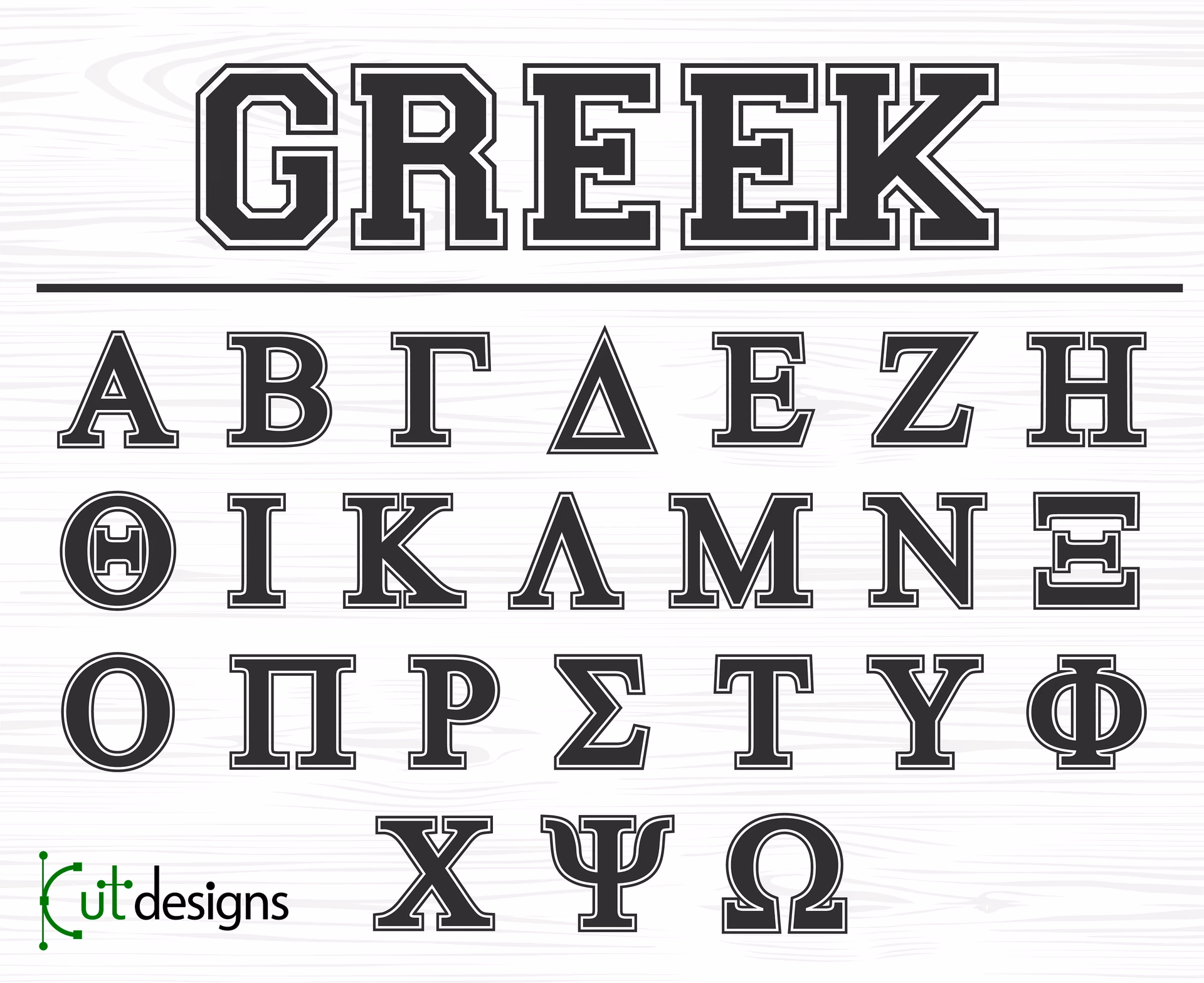 What is the font that looks Greek?