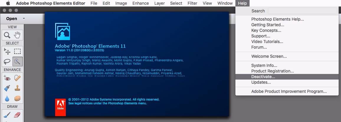 How do you reset Photoshop Elements to default settings?