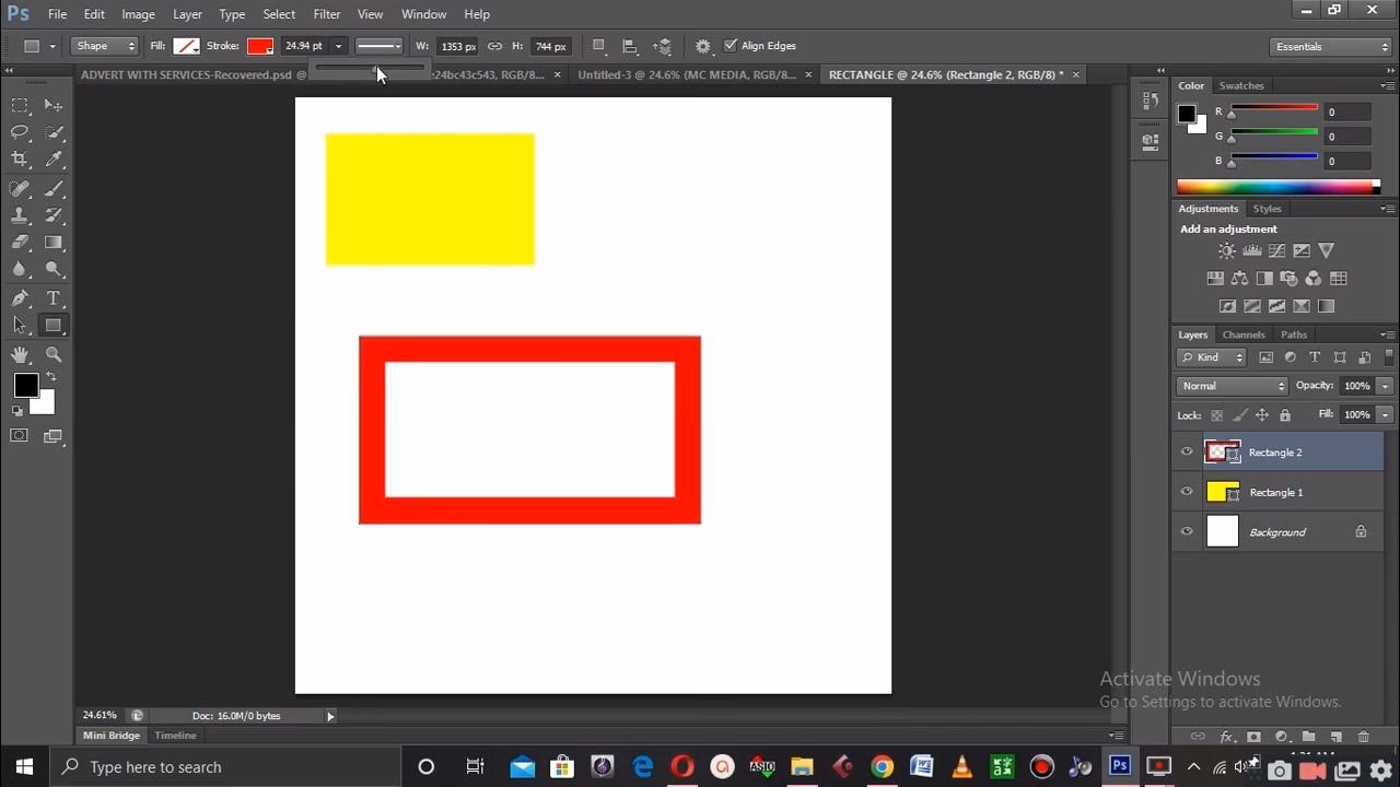 How do I add shapes in Photoshop?