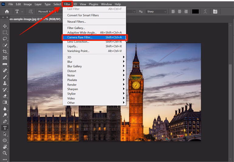 What is the shortcut key for exposure in Photoshop?