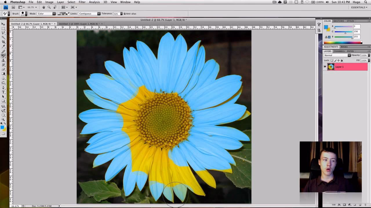 How do I paint a specific color in Photoshop?