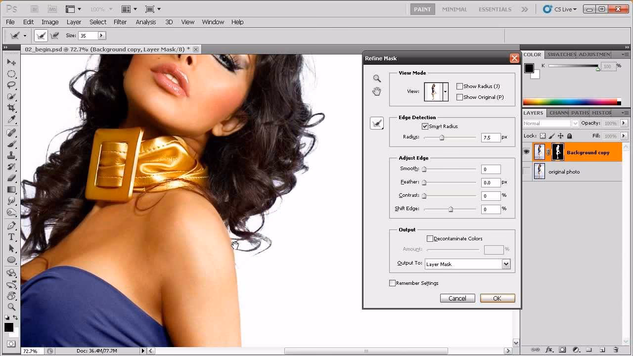How do you unlock layers in Photoshop CS5?