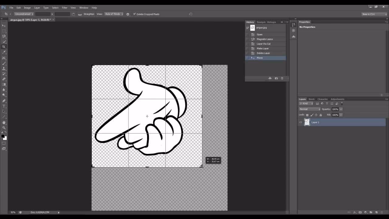 How do I cut a custom shape in Photoshop?