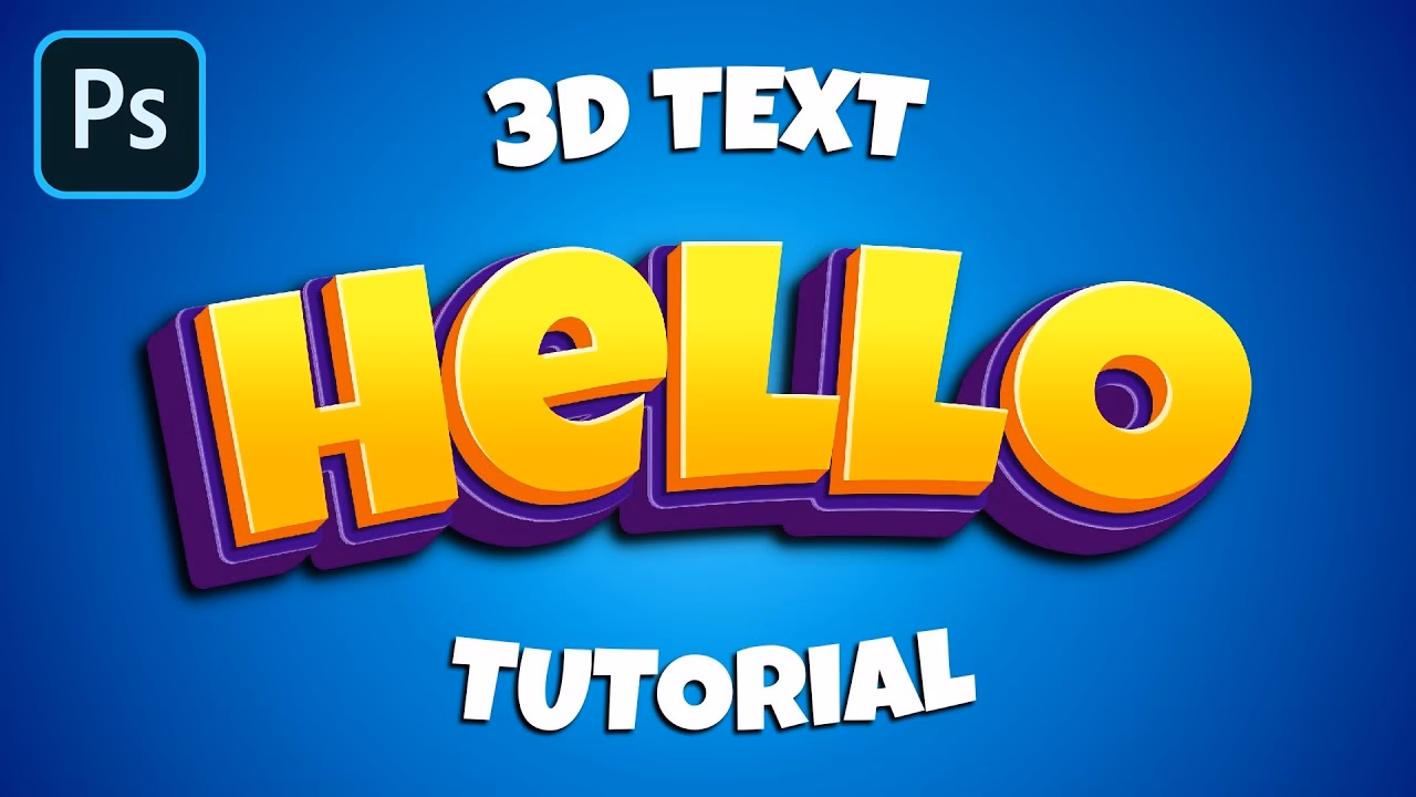 How to make 3D type photoshop?