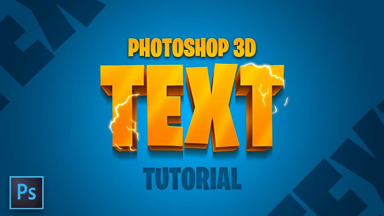How to make 3D type photoshop?