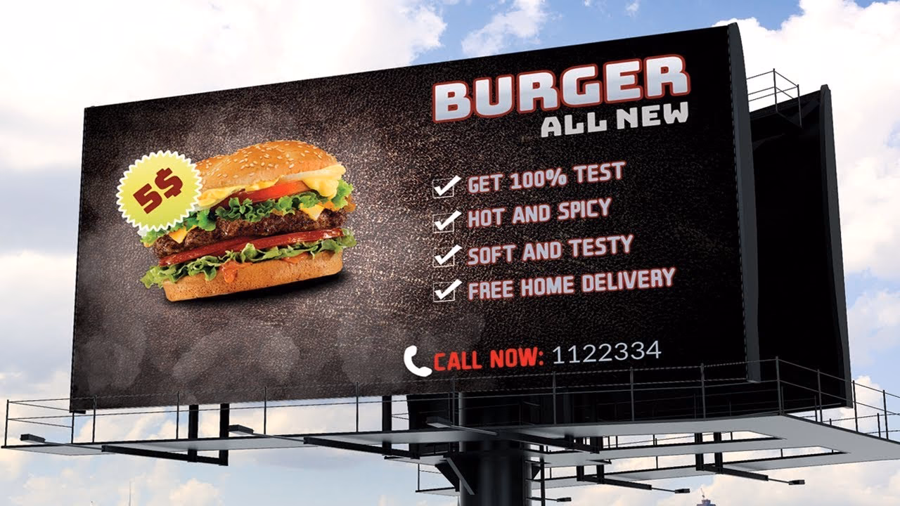 What size should a billboard be in Photoshop?