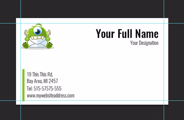 How do I turn a picture into a business card?