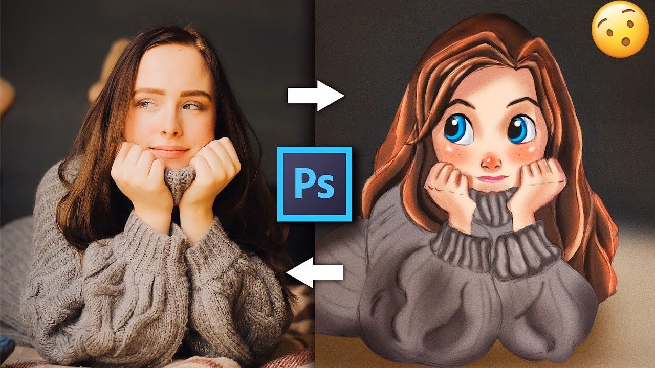 How to create a cartoon character of yourself in Photoshop?