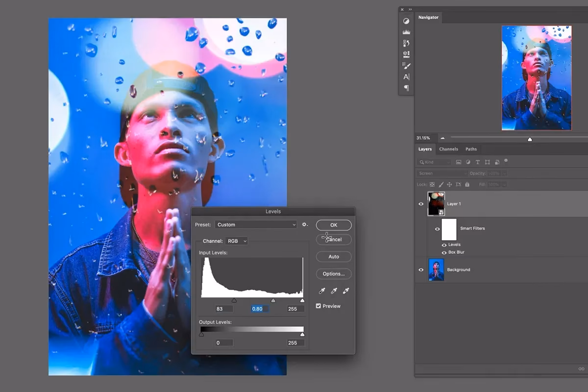 How do I put an image in another image in Photoshop?