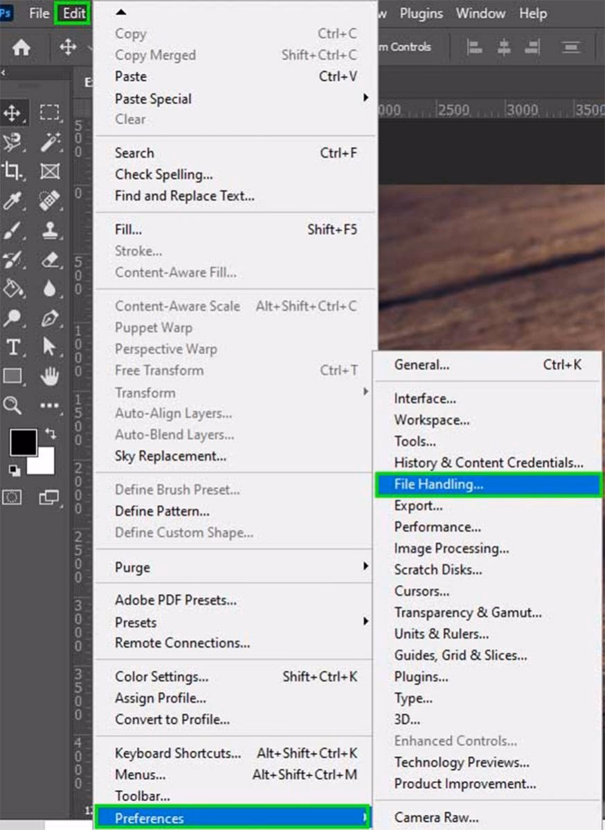 How to change Photoshop to automatically save every 15 minutes?