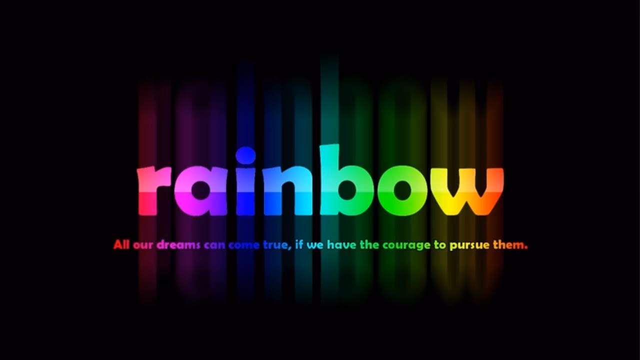 How to create a rainbow text effect?