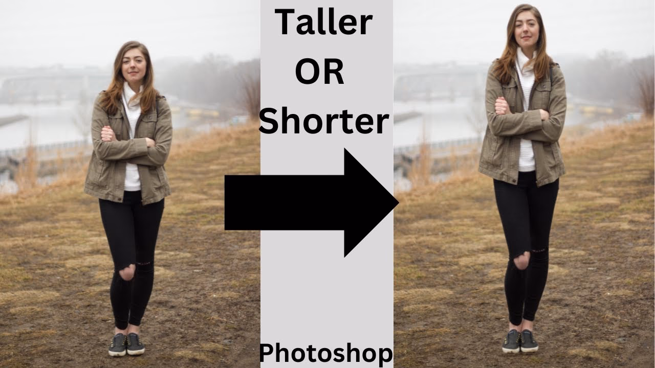 How to make one person taller in a photo?