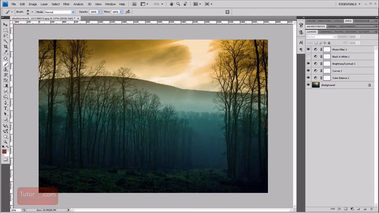 How to merge Layers in Adobe Photoshop 7?