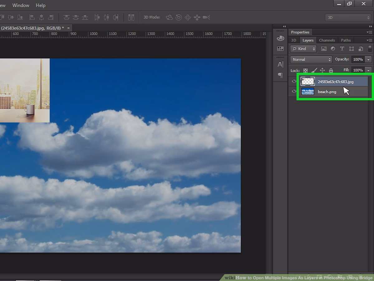 How do I view multiple projects in Photoshop?