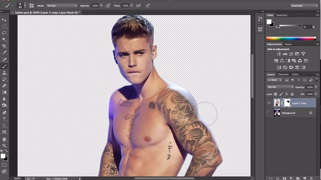 How to enhance muscles in a photo?