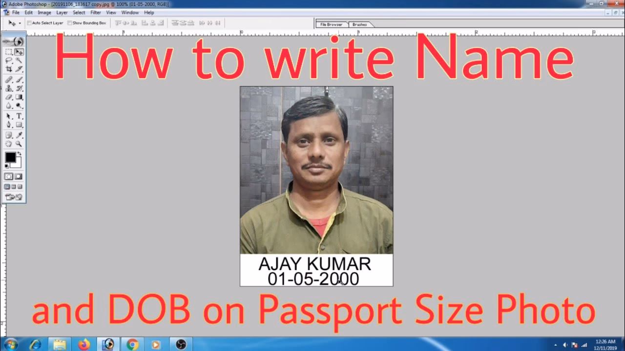 Can a passport photo be photoshopped?