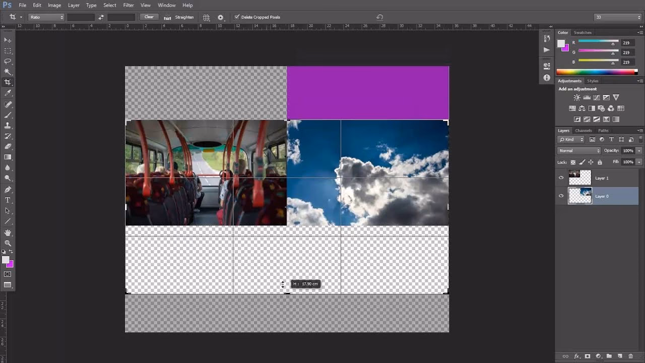 How to put 2 photos side by side in Photoshop?