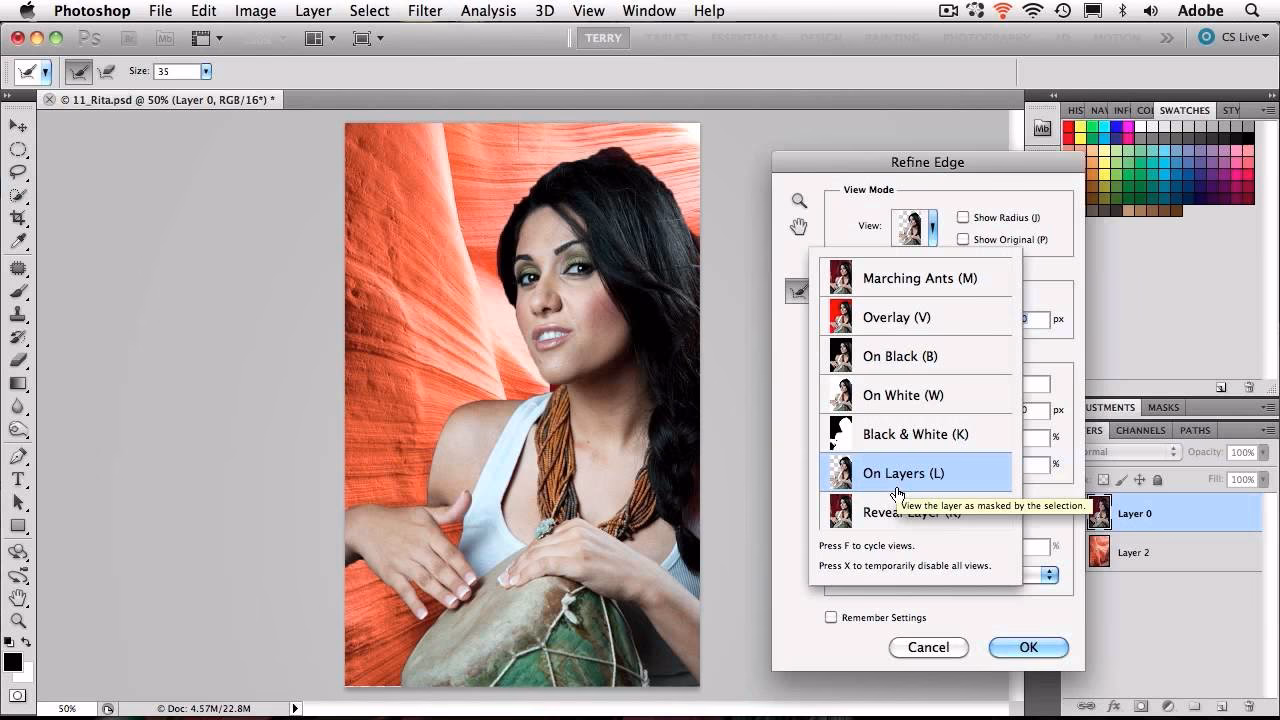 How can you delete an image in Photoshop CS5?