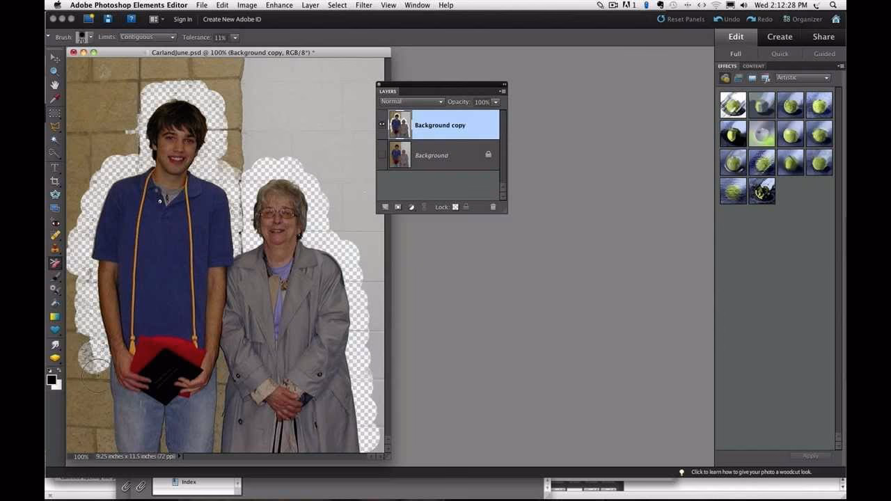Does Photoshop Elements have a background remover?