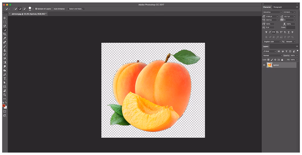 How to cut out an image in Photoshop with a magic wand?