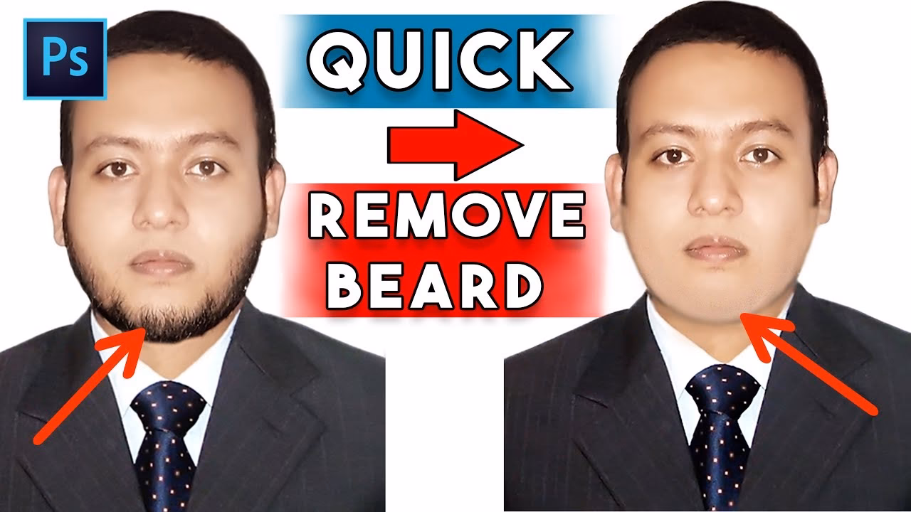How do I remove my beard from a picture?