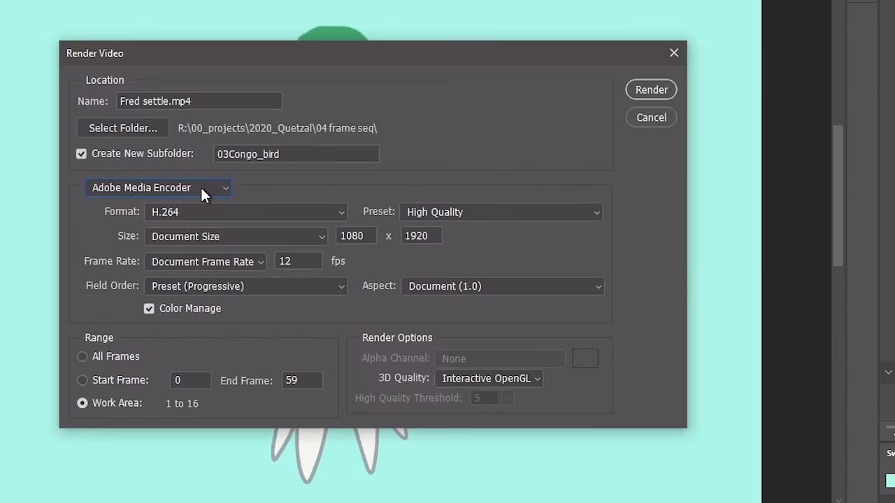 How do I save timeline frames as PNG in Photoshop?