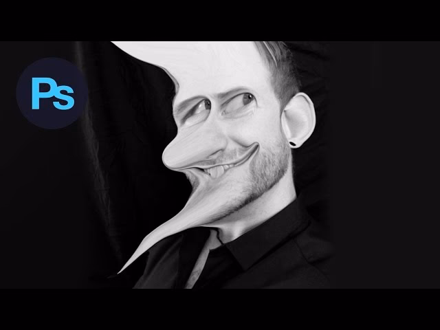 How do you stretch your face in Photoshop?