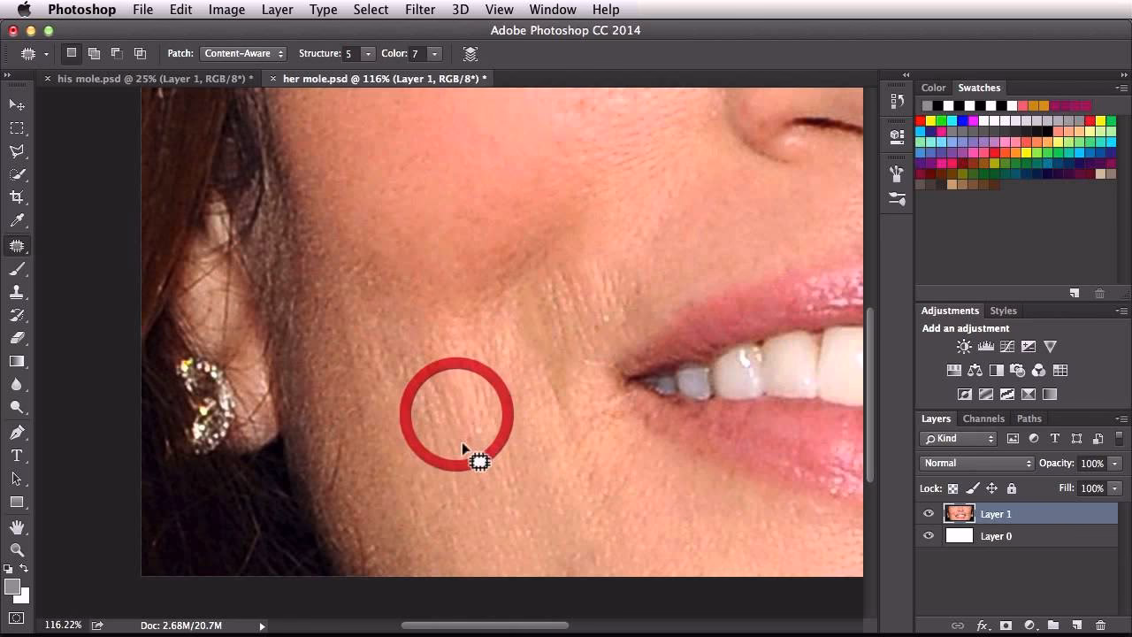 What are the steps to use the smart patch tool?