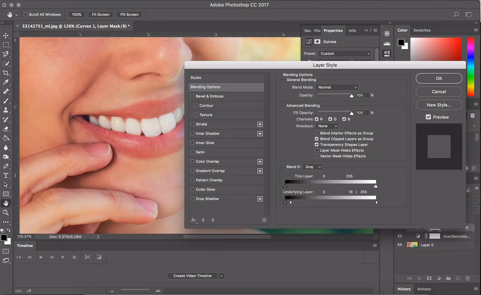 How do you whiten a smile in Photoshop?