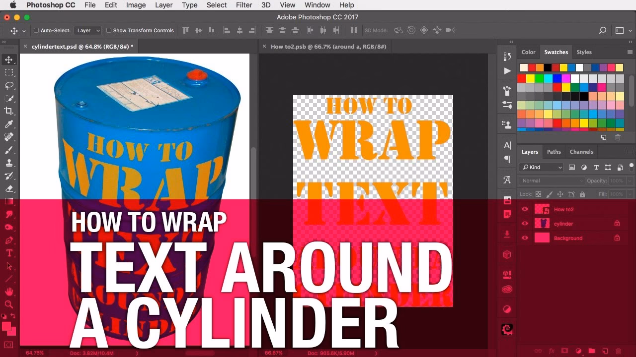 How do you wrap text in Photoshop?