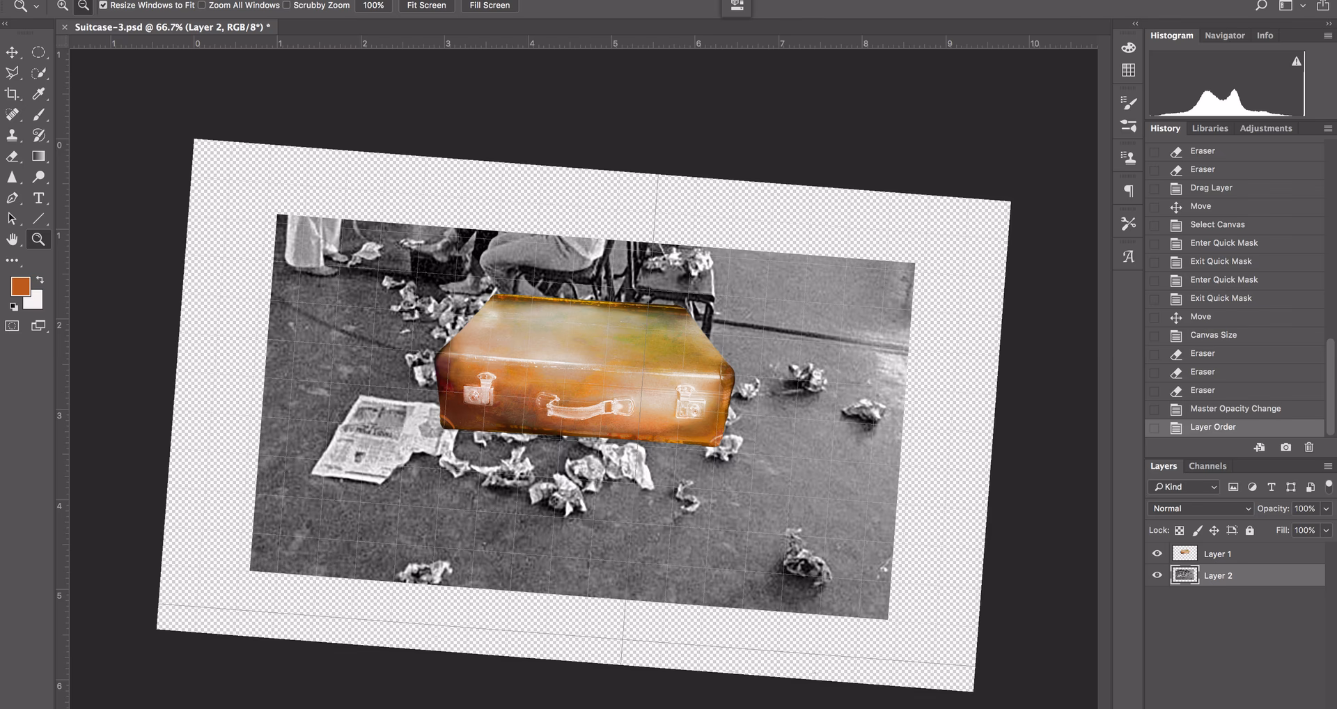 How to rotate an image back to normal in Photoshop?