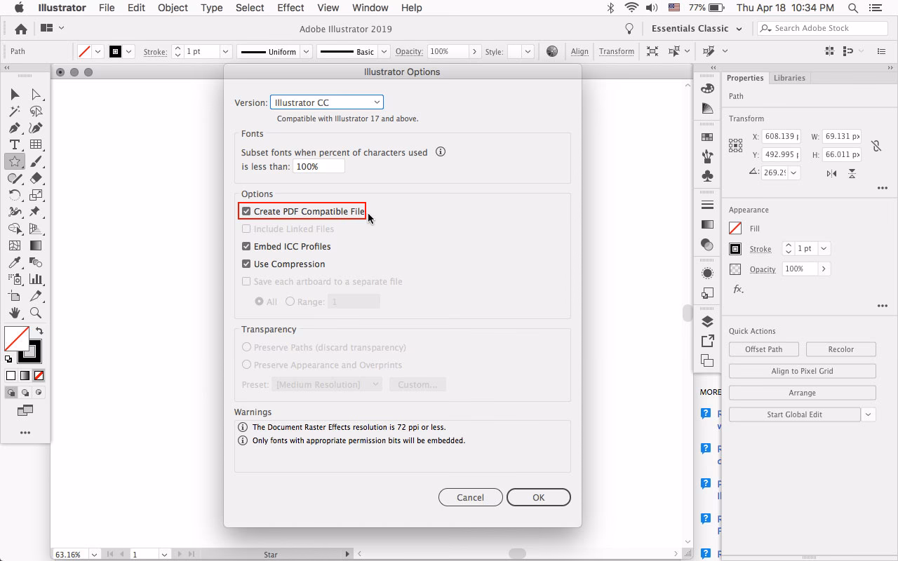 What is the use of rasterize in Illustrator?