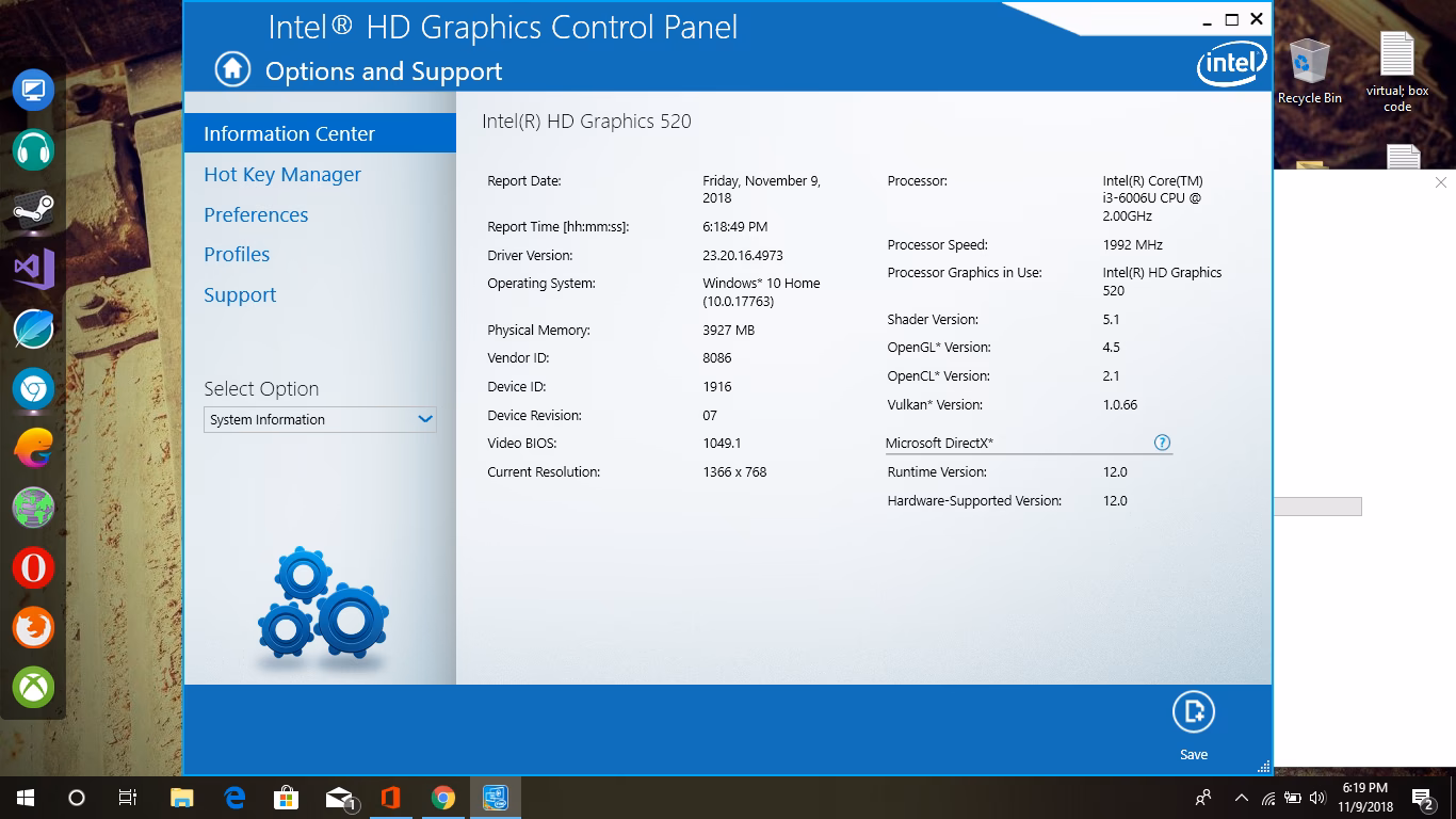 How old is Intel HD Graphics 520?