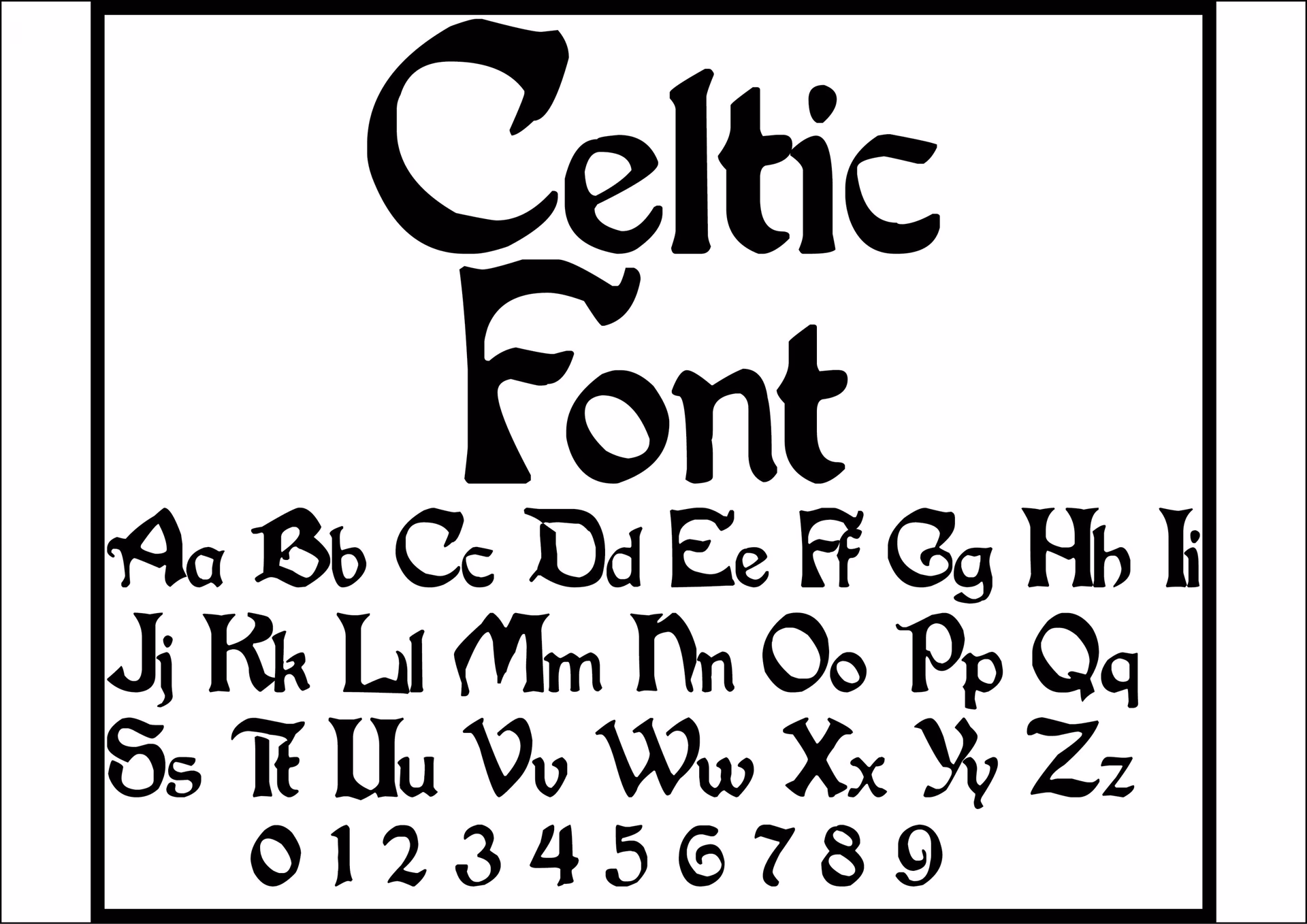 What is a good font for Irish?