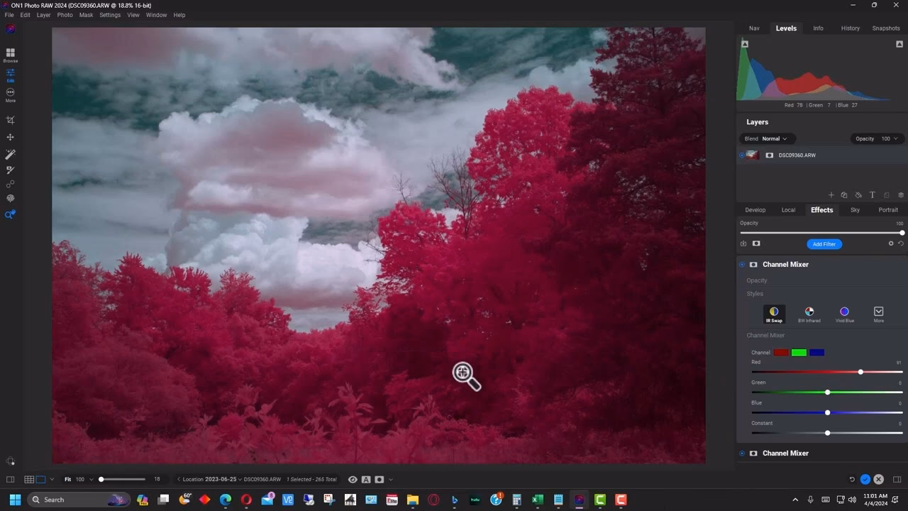 What is the channel mixer in Photoshop CS6?