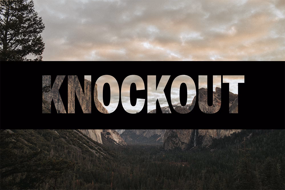 What is a knockout version of a logo?