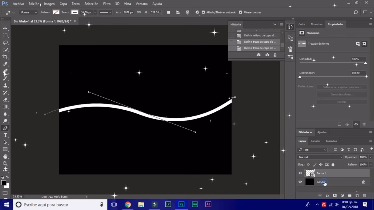 How do I make a wavy line in Photoshop?