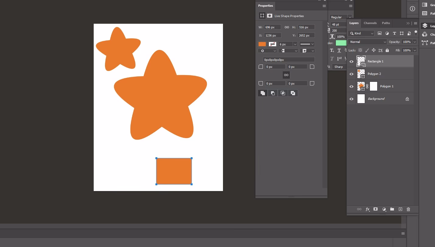 How to open shape properties?